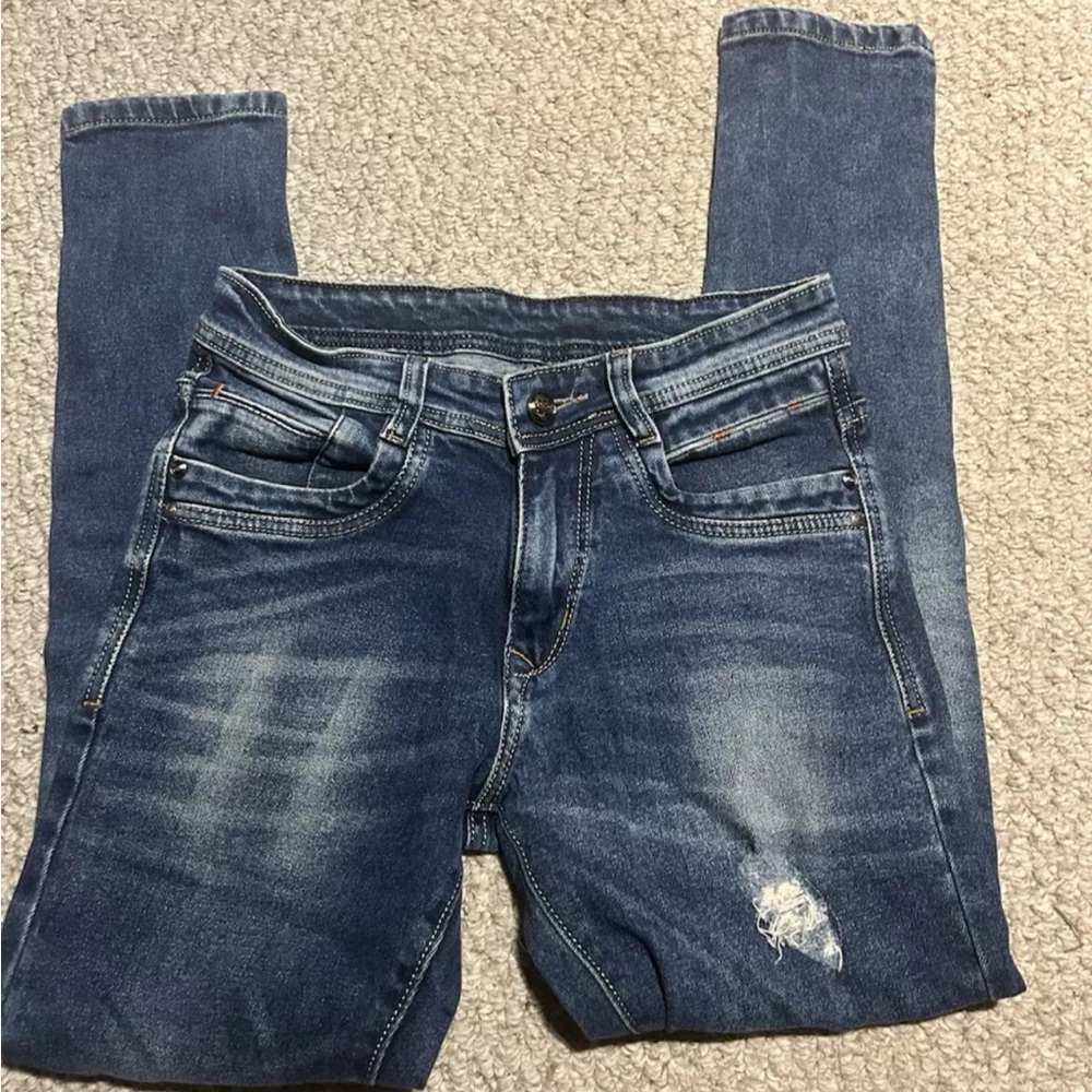 Dolce Gabbana Jeans Mens 28 Blue Distressed Straight
